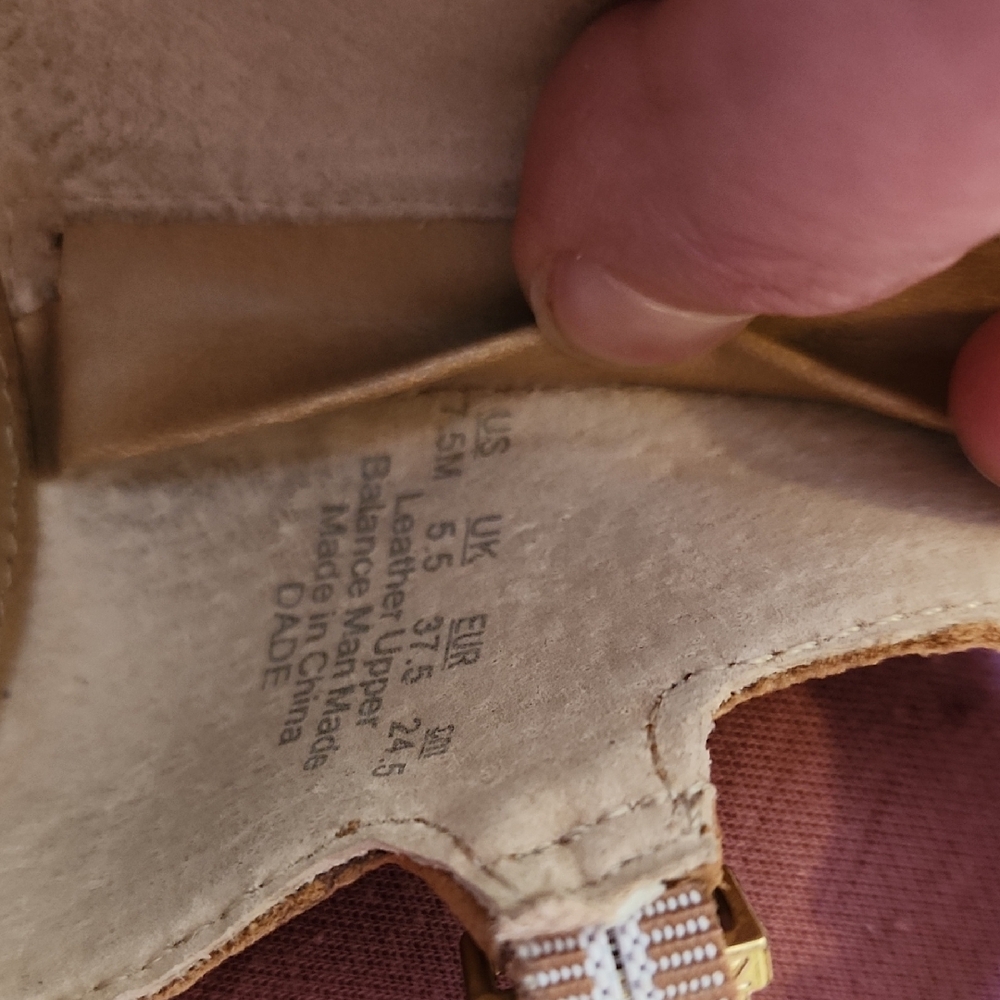 Franco Sarto Tan Sandals with Buckle Detail - Picture 3 of 3